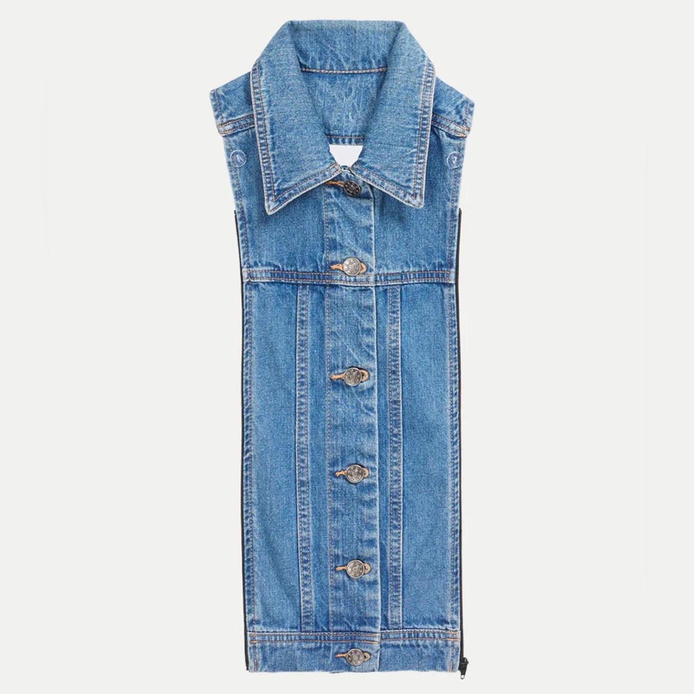 Veronica Beard Slate Denim Dickey